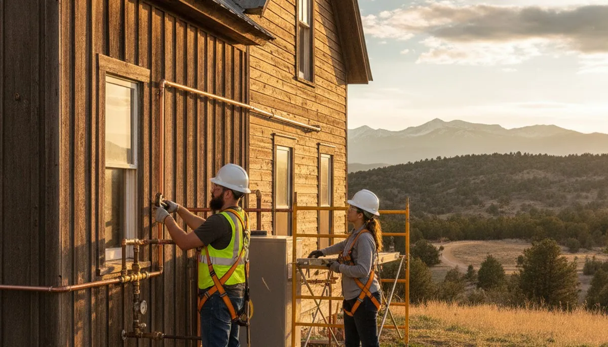 Loveland, CO plumbing repair technician fixing a residential pipe leak