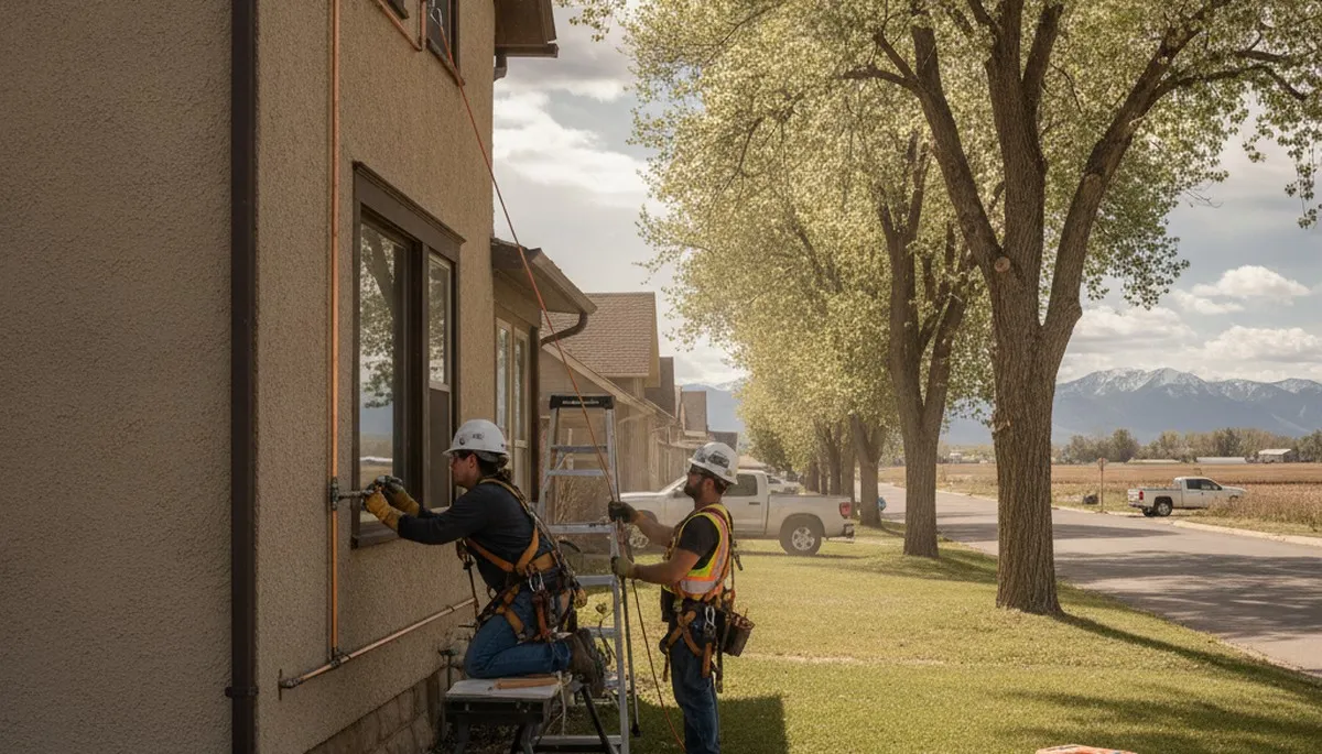 Loveland, CO plumbing repair technician fixing a residential pipe leak