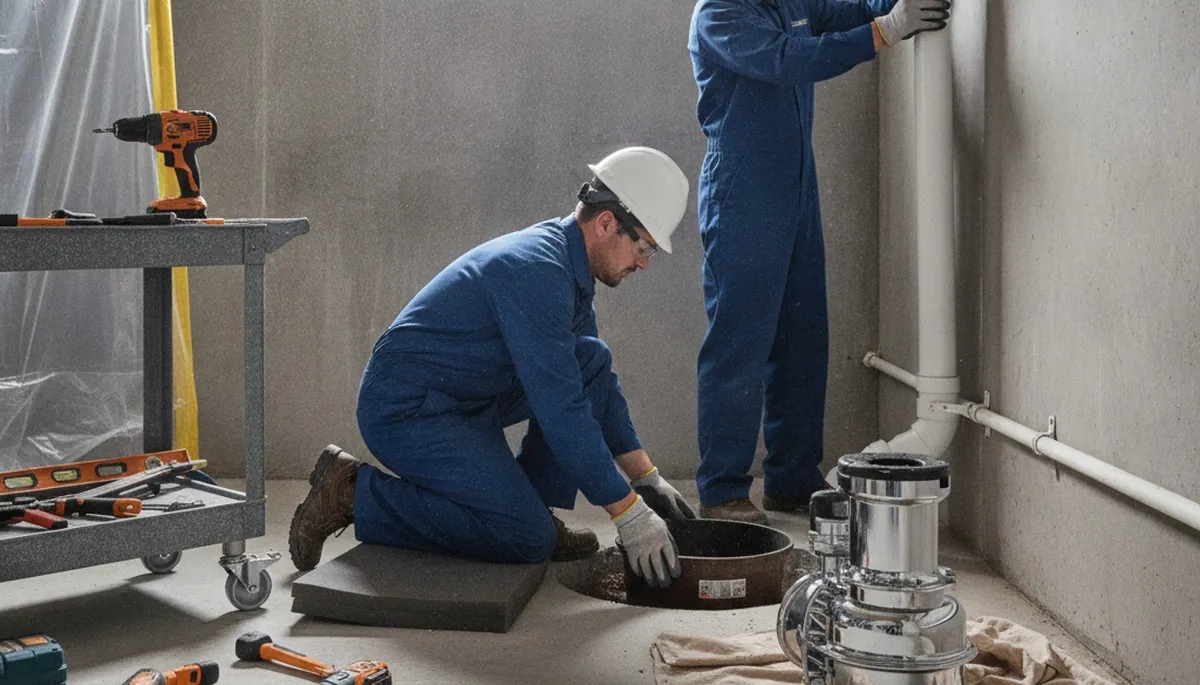 Sump pump installation by Loveland, CO plumbers for home moisture and snowmelt protection